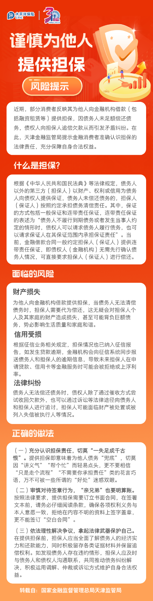 關(guān)于謹慎為他人提供擔保的風險提示 (1)